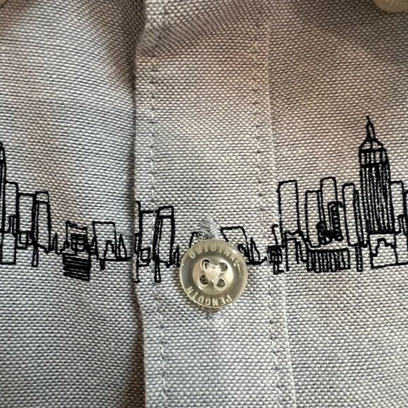 Original Penguin Patterned City Scape Sky Line Men's Shirt - Picture 3 of 7